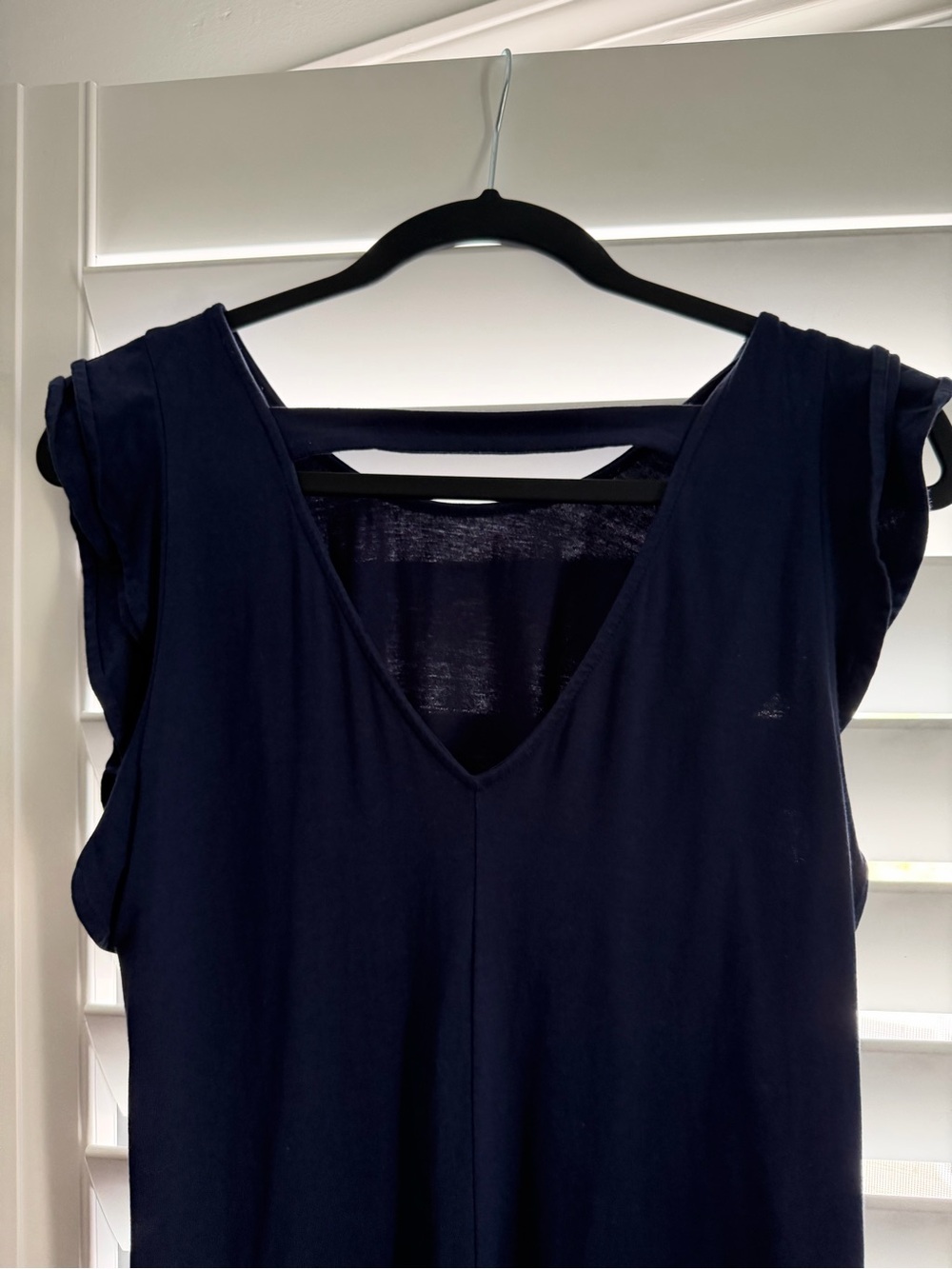 Lilly Pulitzer Navy Ruffle-Sleeve Midi Dress - Picture 3 of 4